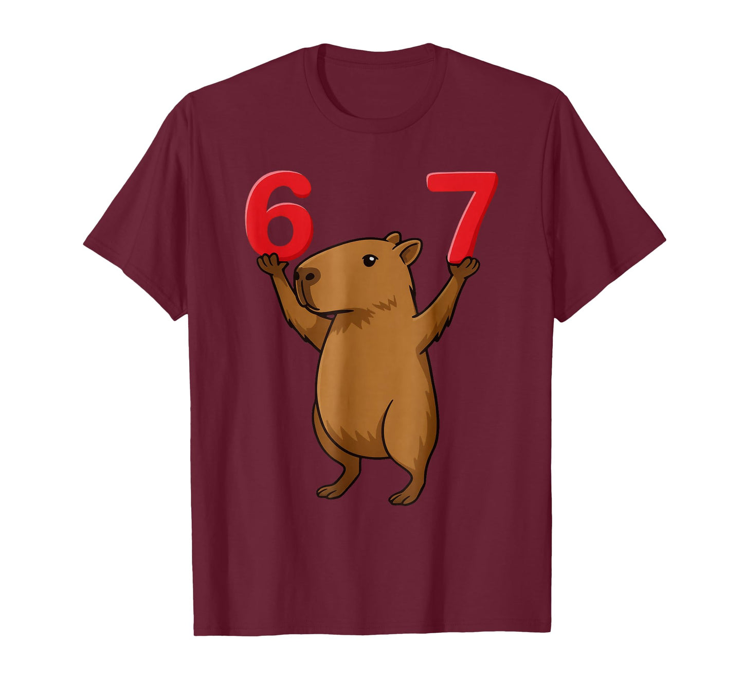 Capybara 67 Meme Six Seven Funny T-Shirt