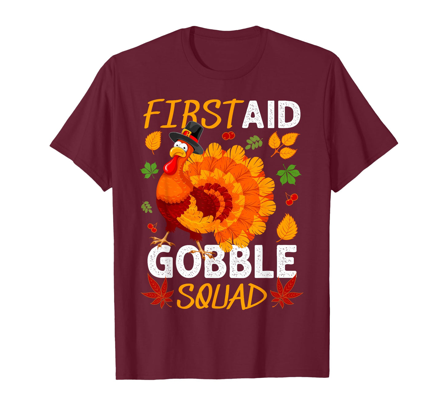 First Aid Gobble Squad Turkey Thanksgiving Fall T-Shirt
