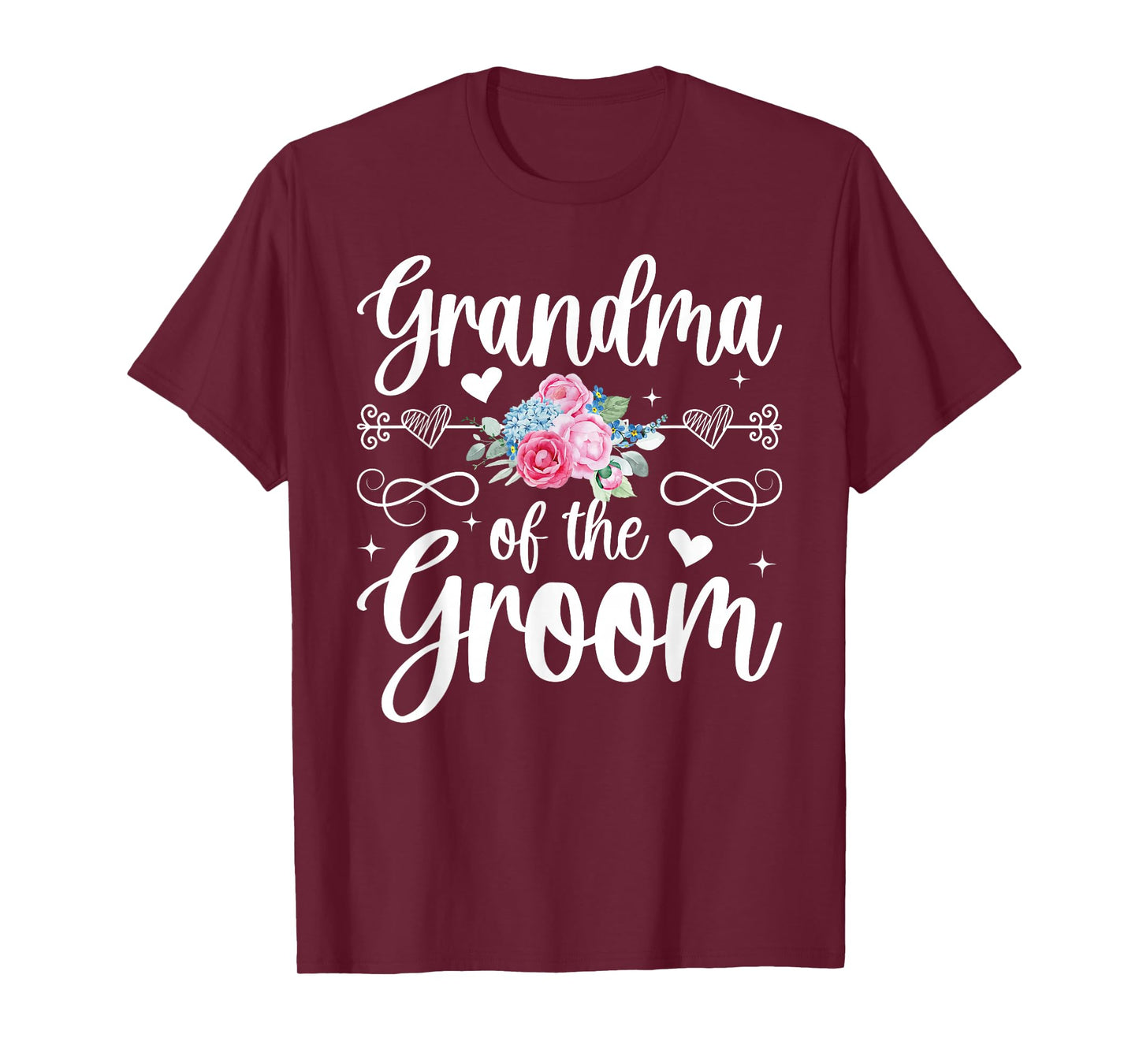 Groom's Grandma of The Groom Flowers Groom Grandma T-Shirt