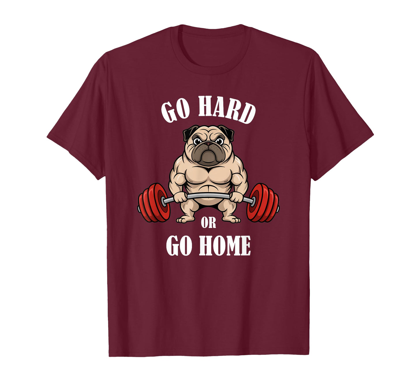 Pug Workout Shirt Pug Weightlifting Gym T-Shirt