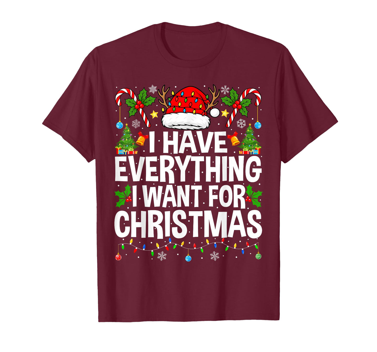 I Have Everything I Need Couples Pajamas Christmas Couple T-Shirt
