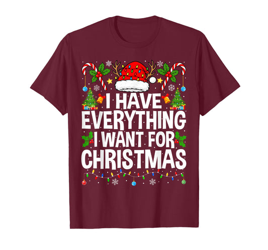I Have Everything I Need Couples Pajamas Christmas Couple T-Shirt