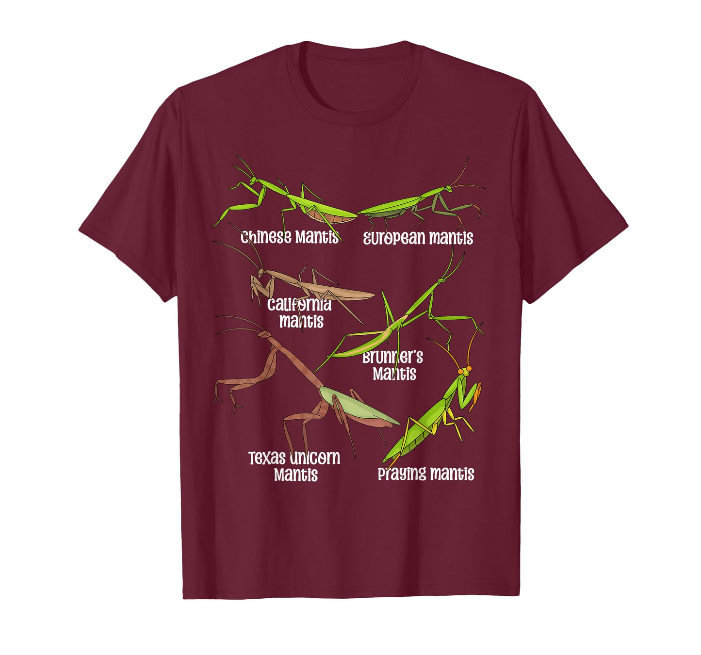 Praying Mantis Lover Kids Insects Species Praying Mantis T-Shirt