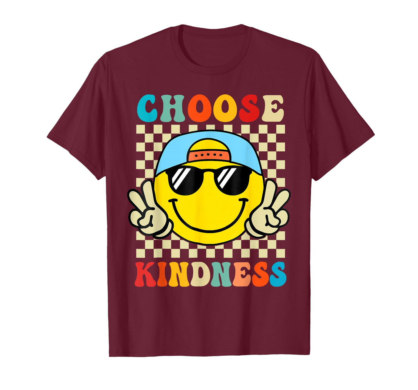 Men Women Kids Choose Kindness Groovy Be Kind Inspirational T-Shirt