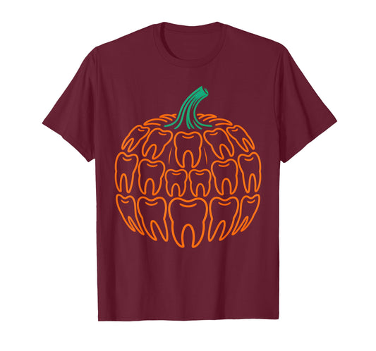 Dental Pumpkin Fall Thanksgiving Dentist Hygienist Autumn T-Shirt