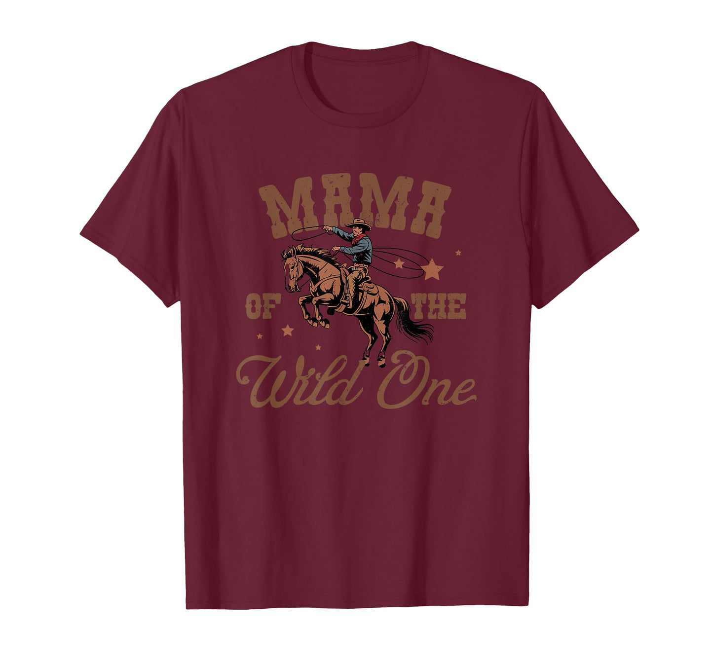Mama of The Wild One Cowboy Western Rodeo Party Matching T-Shirt