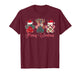 Merry Woofmas Christmas Dog Paws Buffalo Plaid Xmas Lights T-Shirt