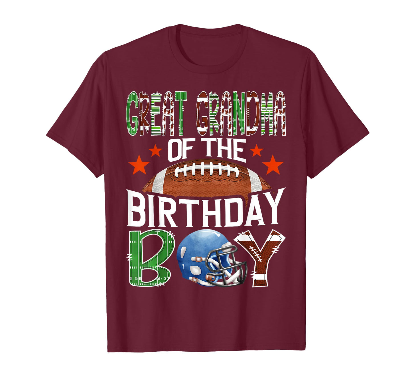 Great Grandma of The Birthday Boy Game Day Football Lover T-Shirt