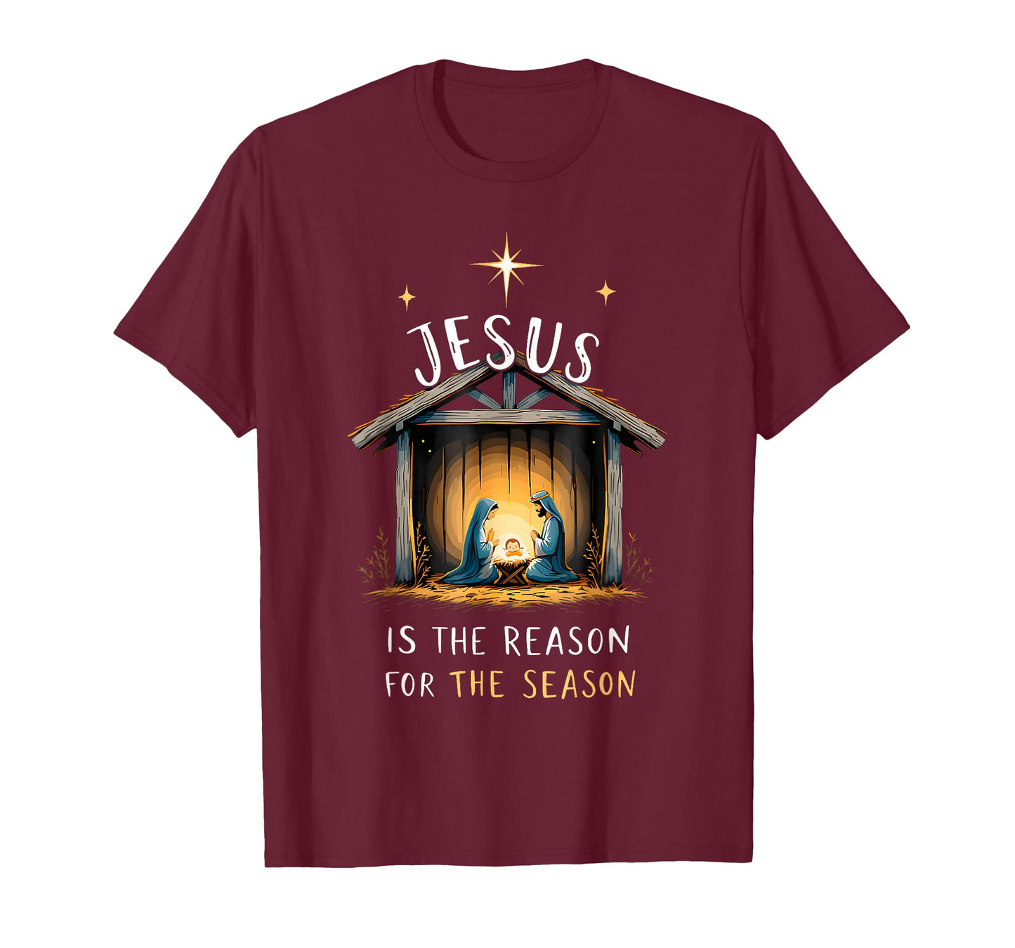 Jesus is The Reason for The Season Christmas Xmas Christian T-Shirt