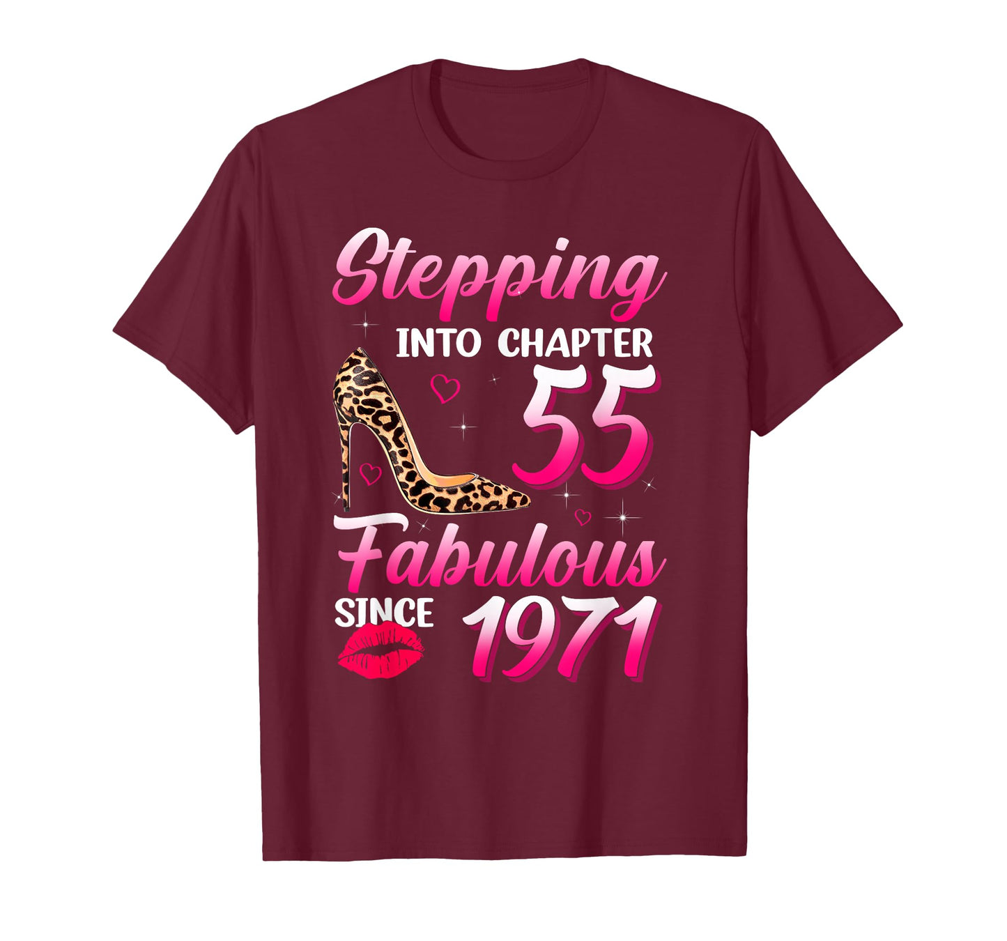 Stepping Into Chapter 55 Fabulous Since 1971 55th Birthday T-Shirt
