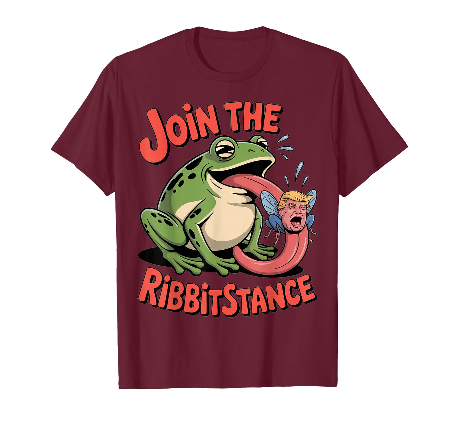 Resistance Frog Funny No Kings Protest Resist Ribbitstance T-Shirt