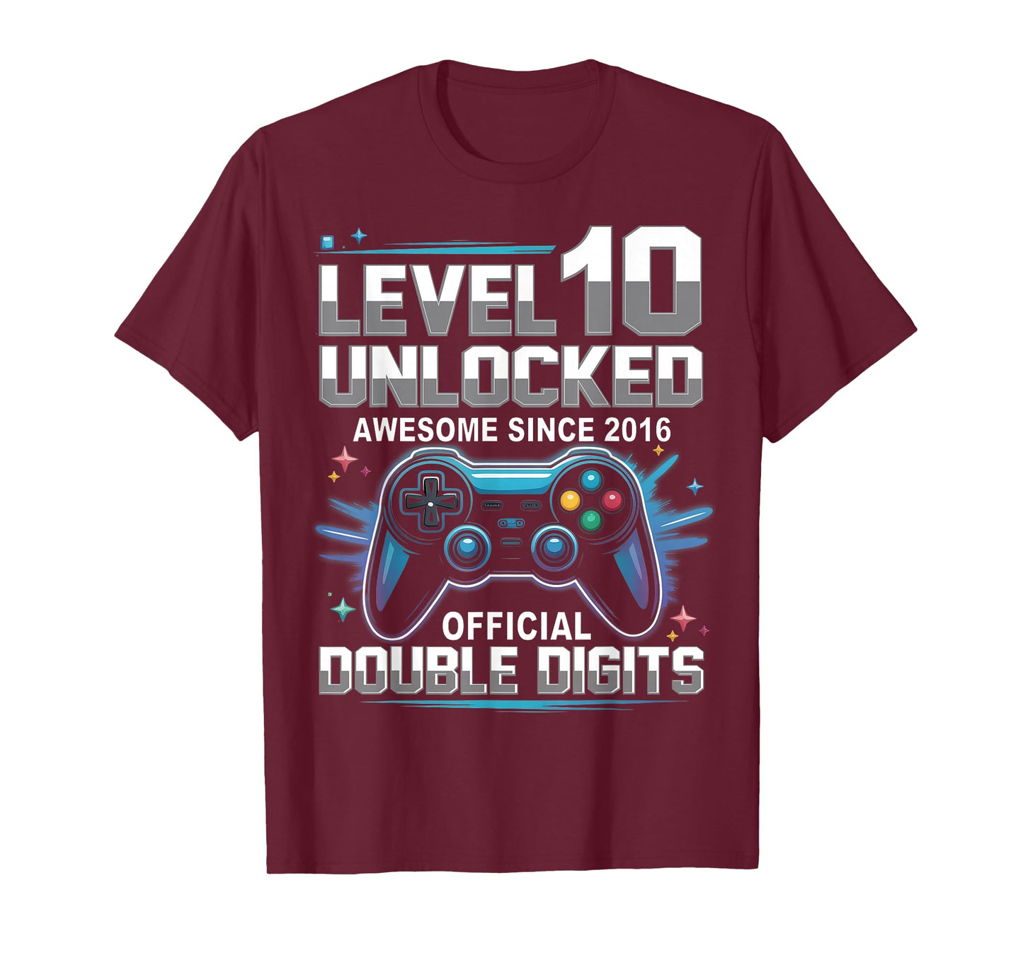 10 Years Old Birthday Boys Kids Son 2016 Ten 10th Birthday T-Shirt