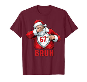 Christmas Santa Dab Dance 67 Bruh Meme Funny Girls Boys Kids T-Shirt