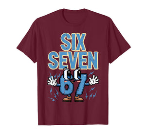Six Seven 67 Eyes Funny 6 7 Meme Gen Alpha Boys Girls Kids T-Shirt