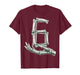 6 7 Halloween Skeleton Funny 67 Meme Gen Alpha Six Seven 6 T-Shirt