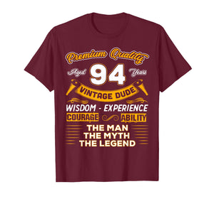 Vintage Man Myth Legend 94th Birthday Gift for 94 Years Old T-Shirt