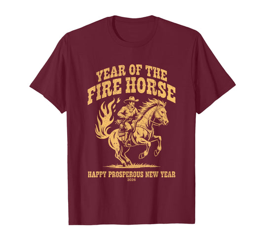 Year of The Fire Horse 2026 Western T-Shirt