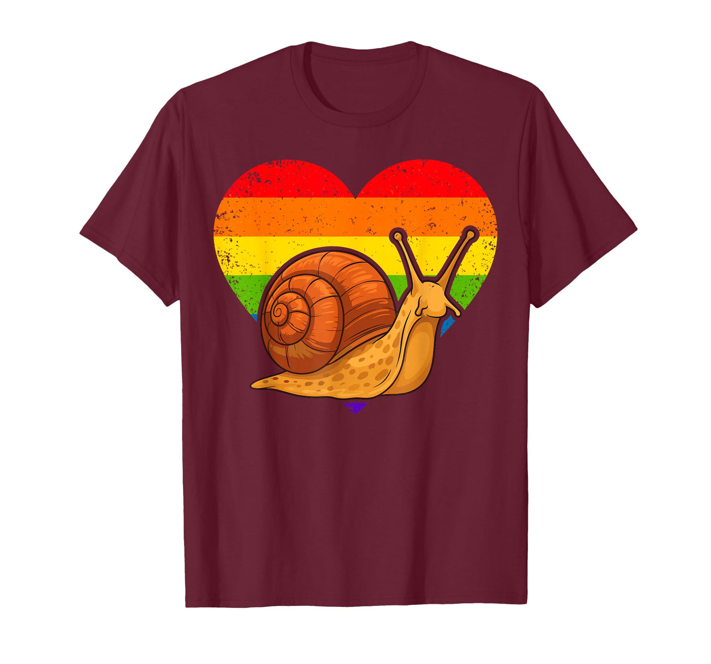 Snail Rainbow Heart T-Shirt