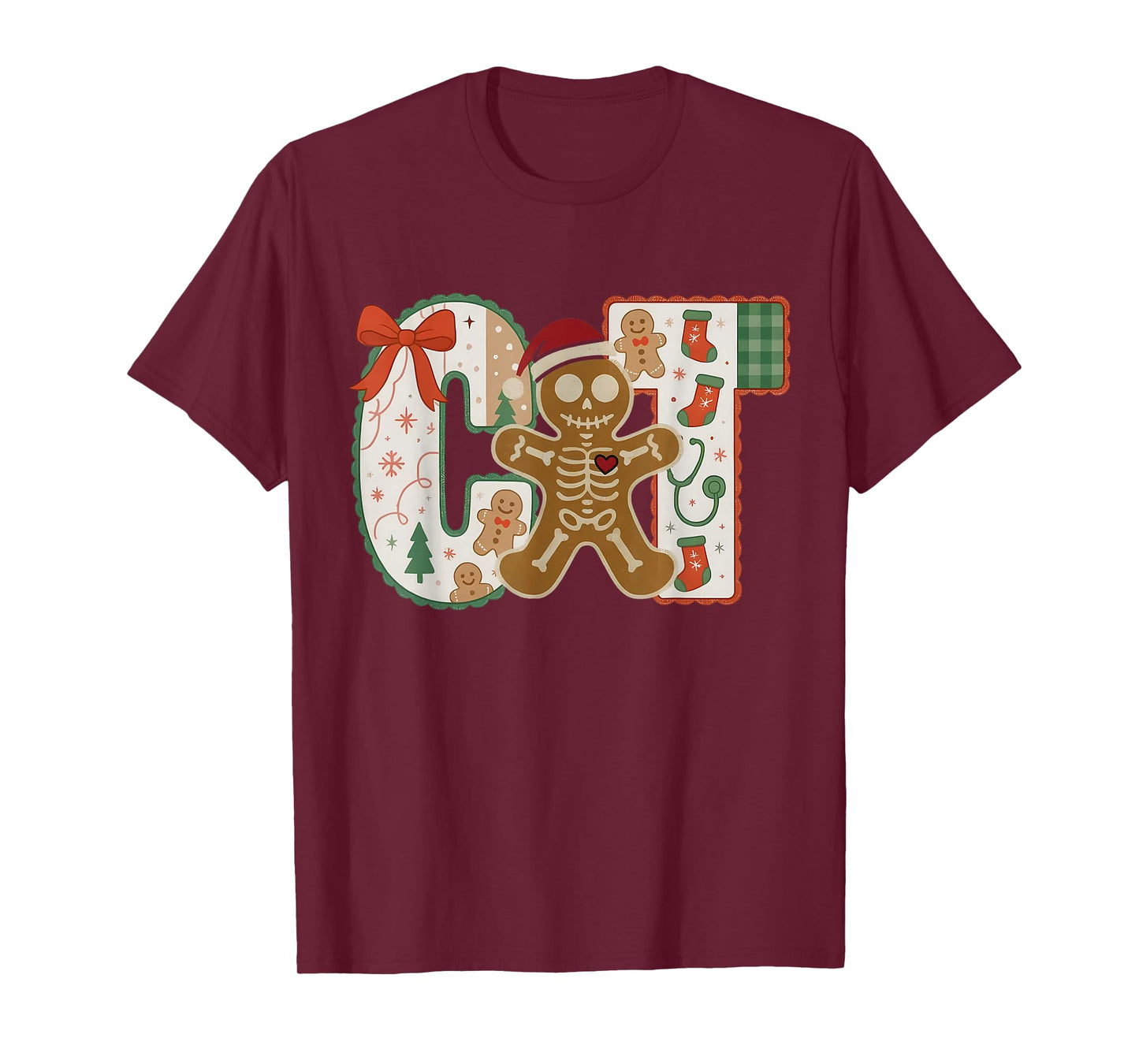 Gingerbread CT Technologist CAT Scan Tech Radiology Xmas T-Shirt