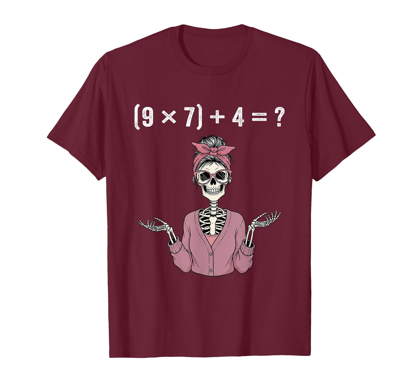 Funny Teacher Skeleton 67 Meme Six Seven Brainrot Math T-Shirt