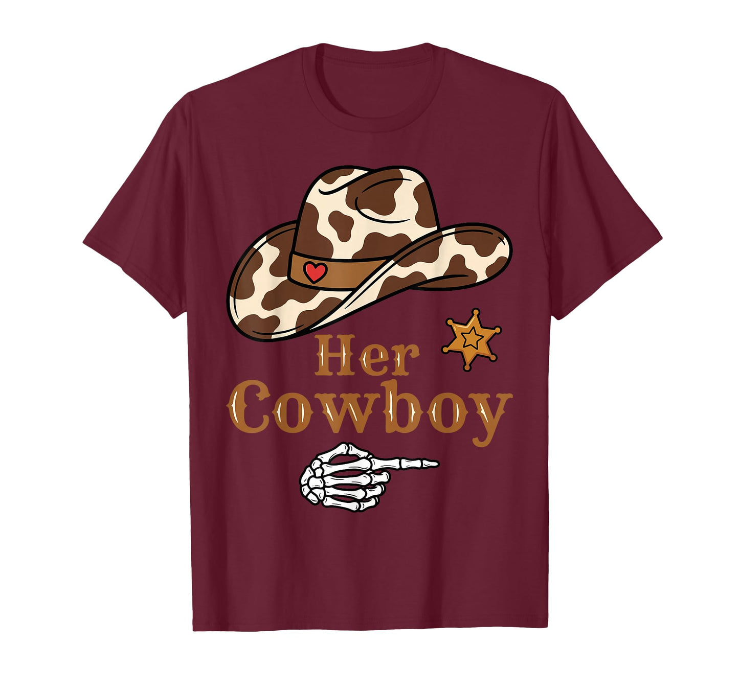 Matching Couples Her Cowboy Western His and Hers T-Shirt