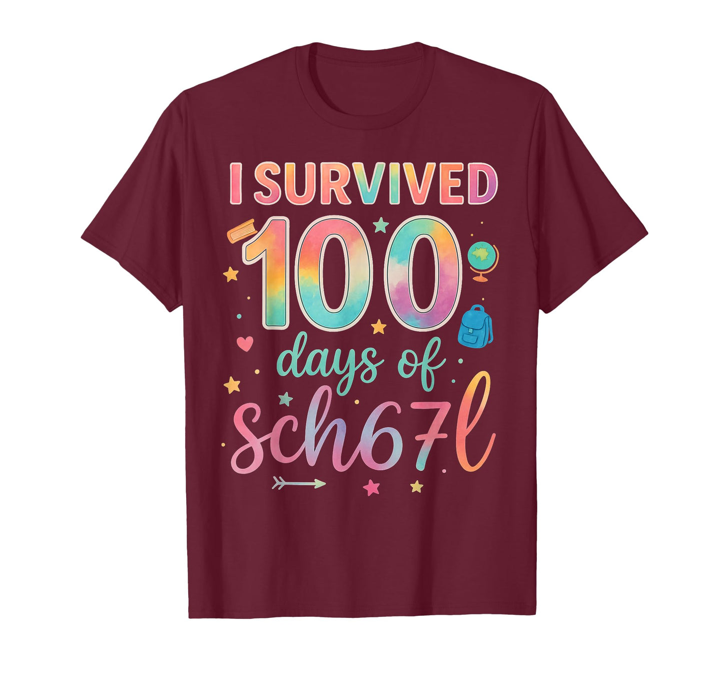 I Survived 100 Days of School 67 Funny Teacher Student T-Shirt