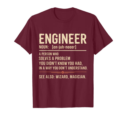 Exclusive Engineer Definition Engineering Design Tech Lovers T-Shirt