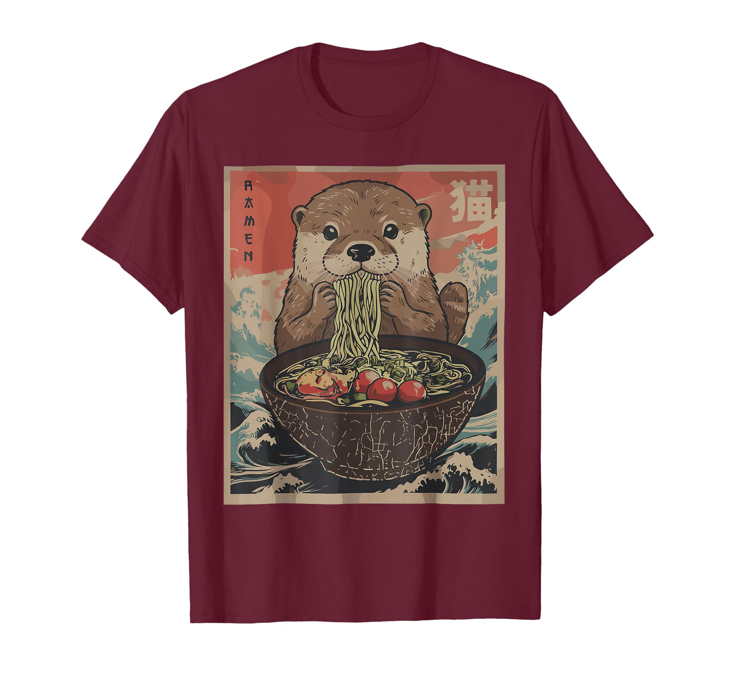 Funny Otter Ramen Kawaii Anime Japanese Graphic Women Men T-Shirt