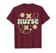 Retro Nurse Daisy Bandage Stethoscope Medical Art T-Shirt