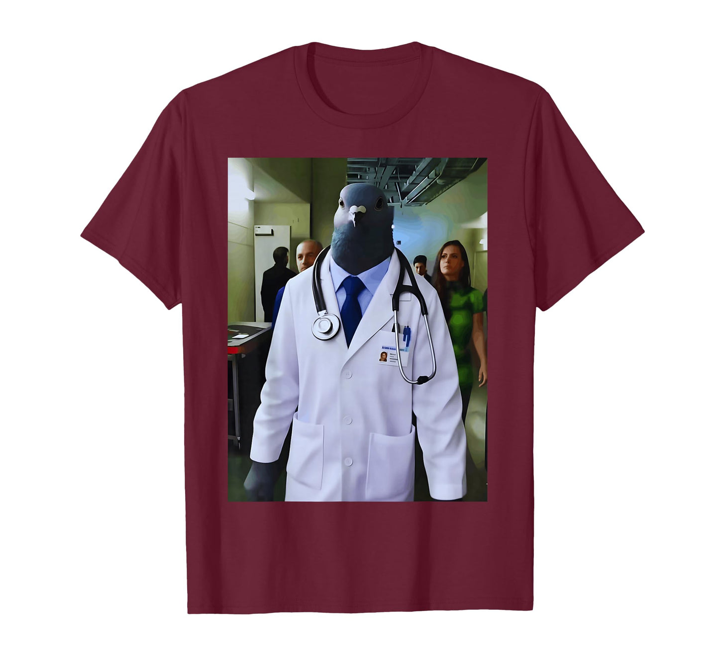 Pigeon Doctor Walking Down Hallway Meme T-Shirt