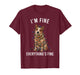 Red Heeler Christmas I'm Fine Everything is Fine T-Shirt