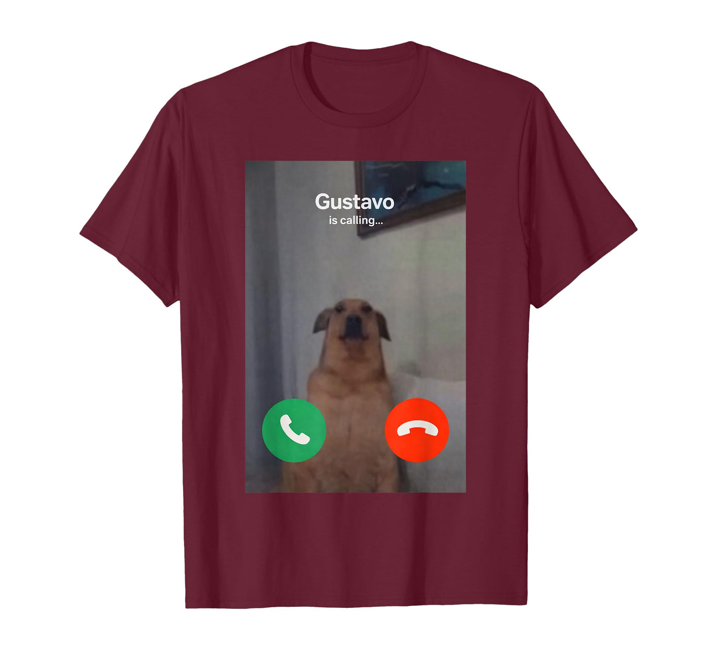 Gustavo The Dog is Calling Incoming Call Brainrot Memes GenZ T-Shirt