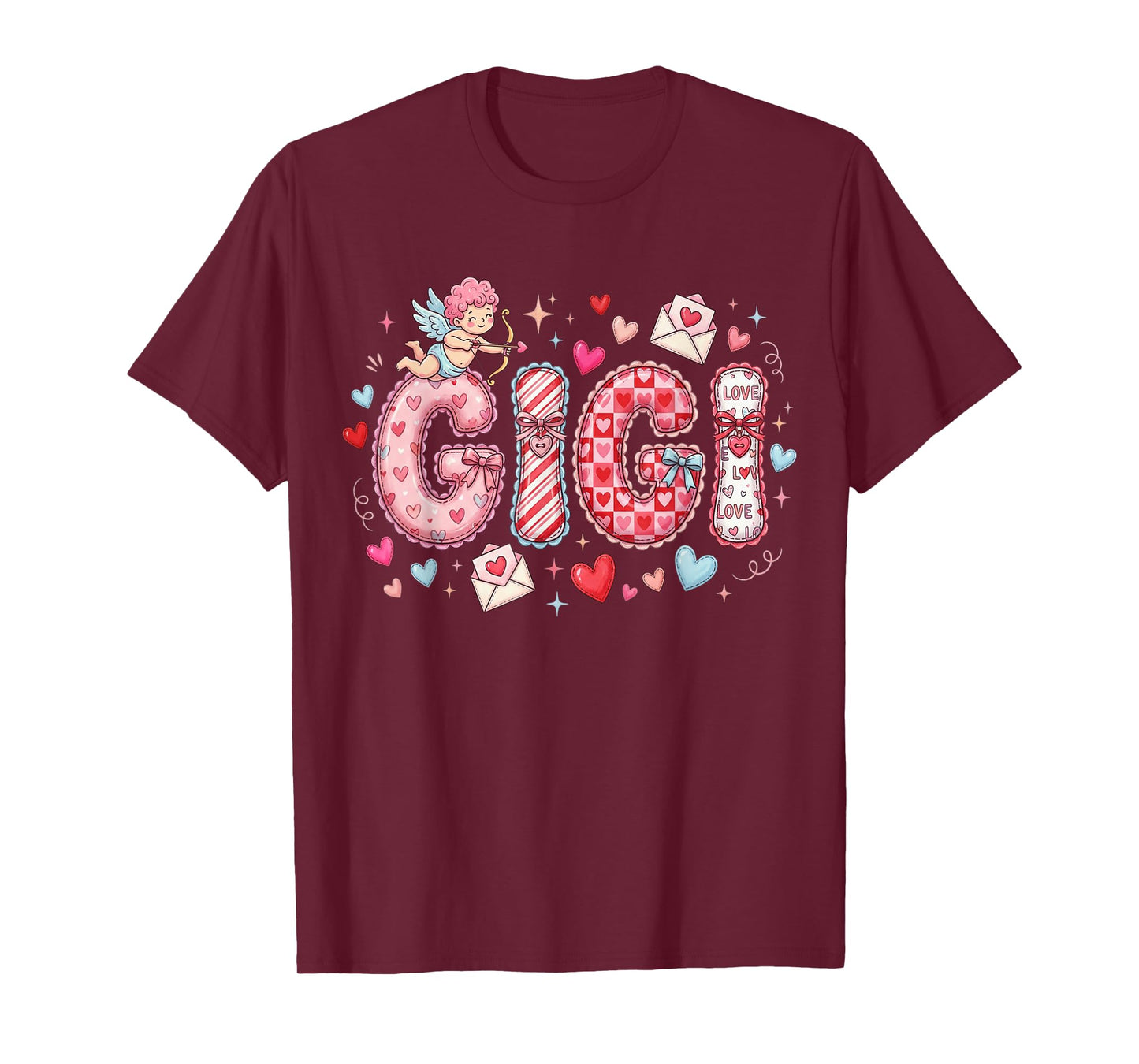Mama Gifts Mother Love Granny Hearts Gigi Valentine Grandma T-Shirt