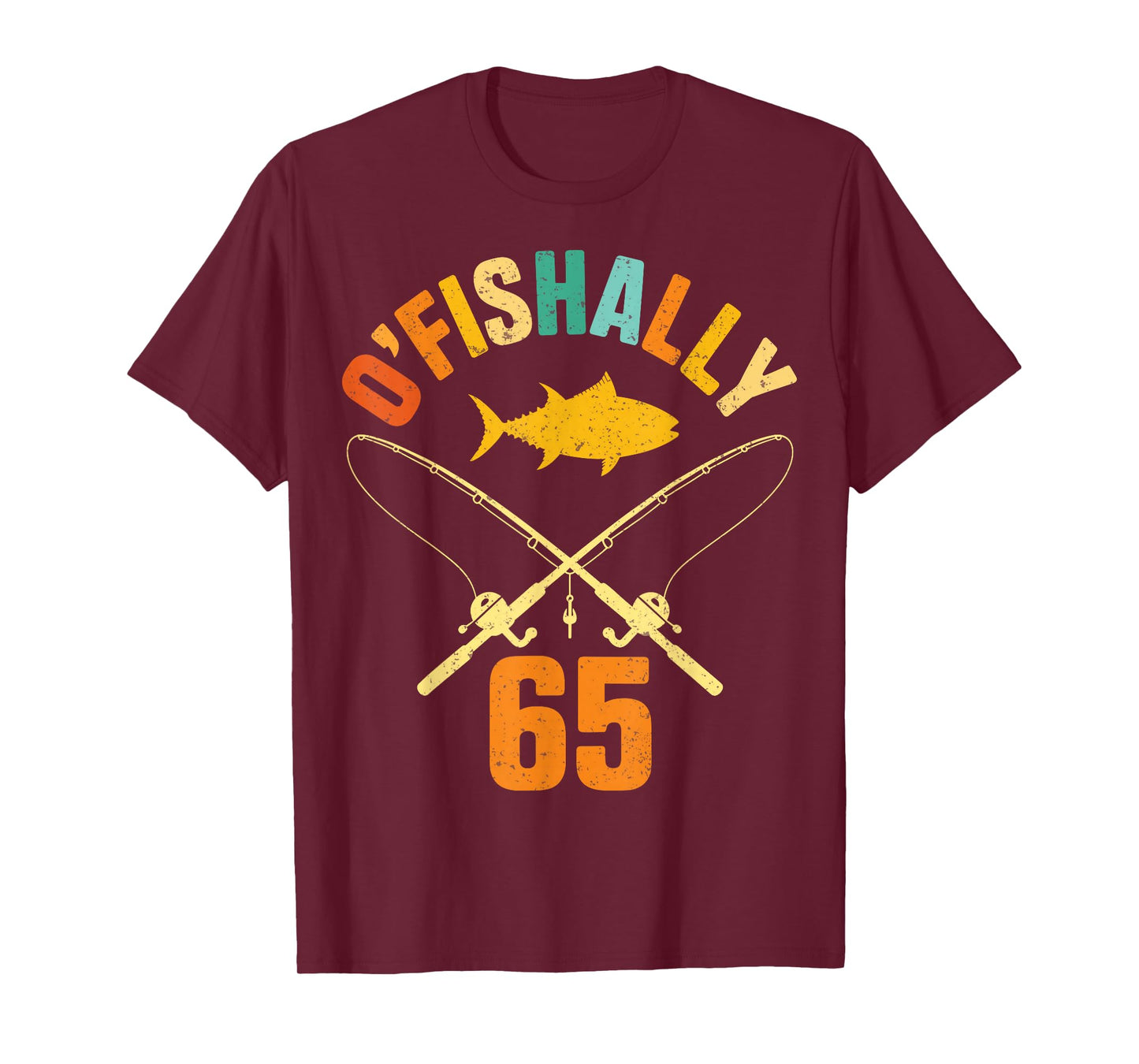 O-Fishally 65 Fisherman Fishing 65th Birthday Party T-Shirt