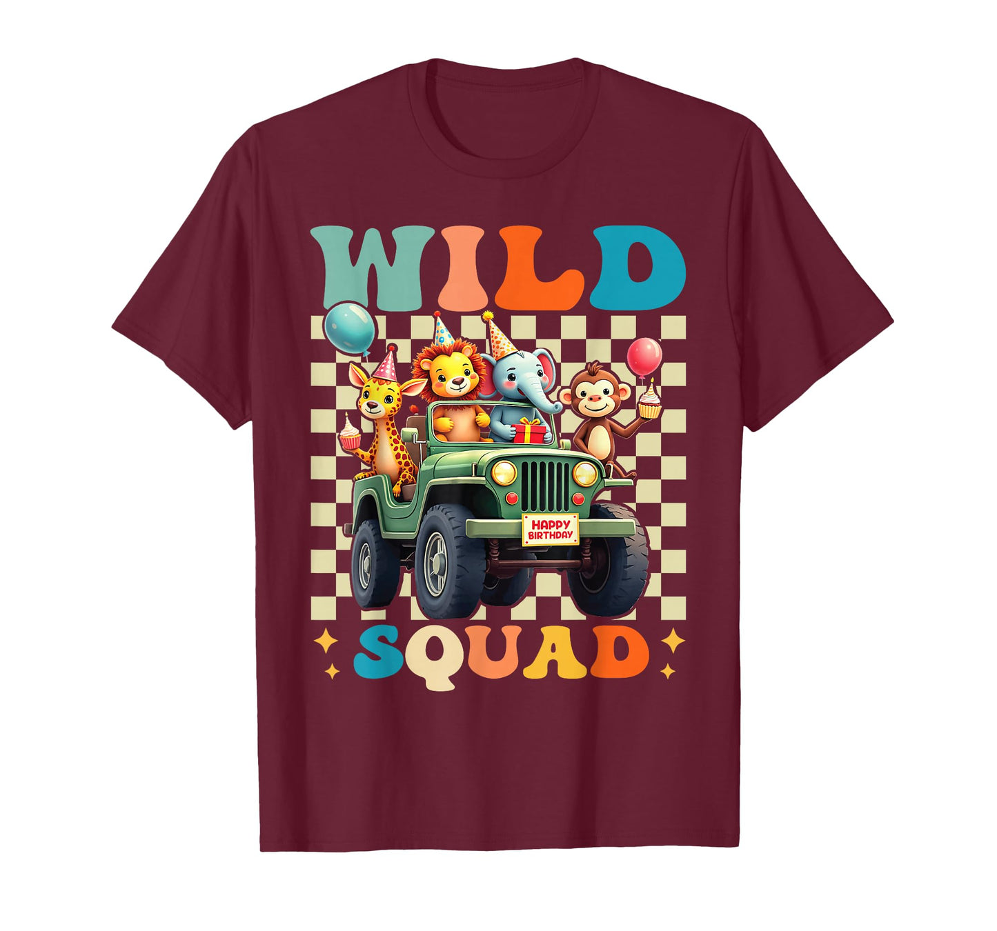 Wild Squad Zoo Born 2 be Wild Birthday Safari Jungle Animal T-Shirt