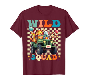 Wild Squad Zoo Born 2 be Wild Birthday Safari Jungle Animal T-Shirt