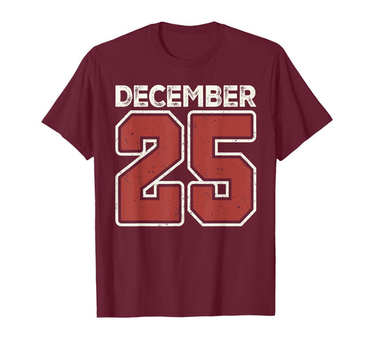 Retro Christmas December 25 Xmas Matching for Men Women Kids T-Shirt