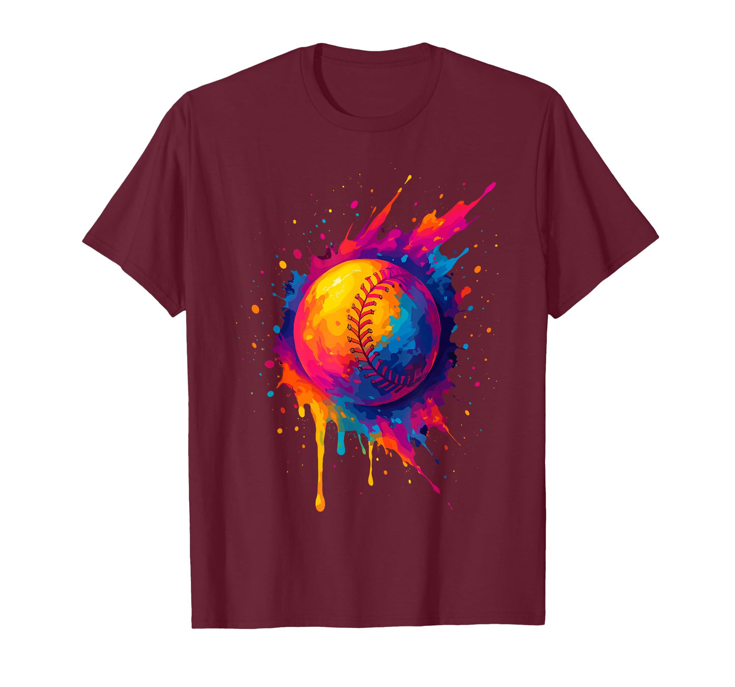 Color Splash Baseball Drip Shirt Graffiti Baseball Lifestyle T-Shirt