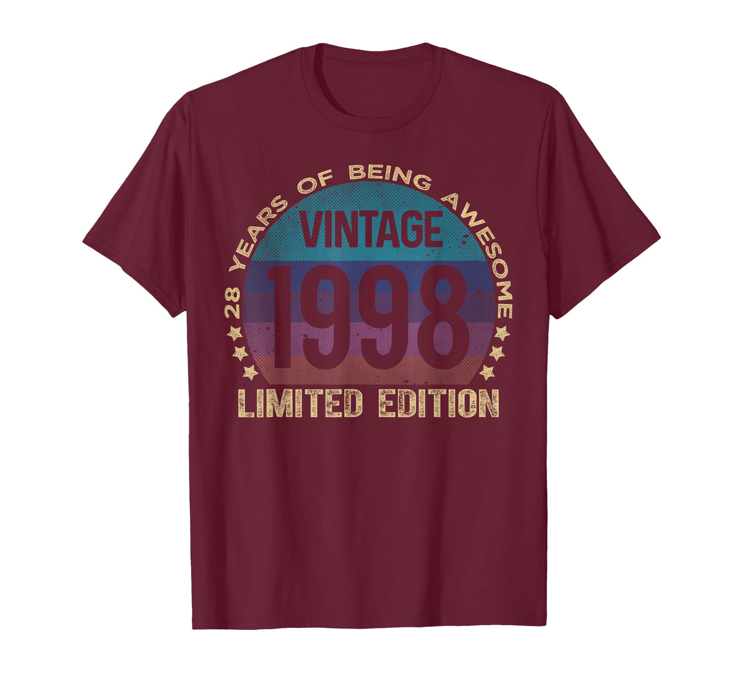 28 Year Old Gifts Vintage 1998 Limited Edition 28th Birthday T-Shirt
