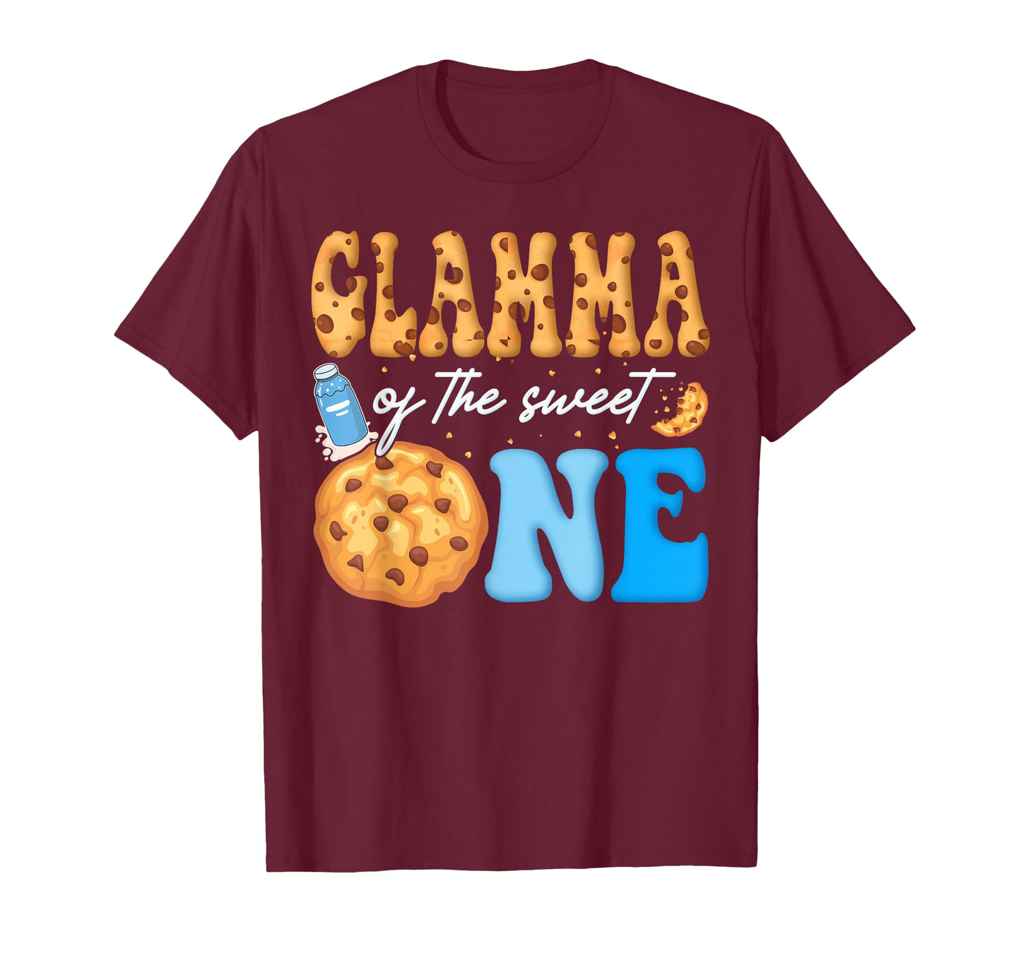 Glamma of The Sweet One Cookies and Milk Birthday Party T-Shirt