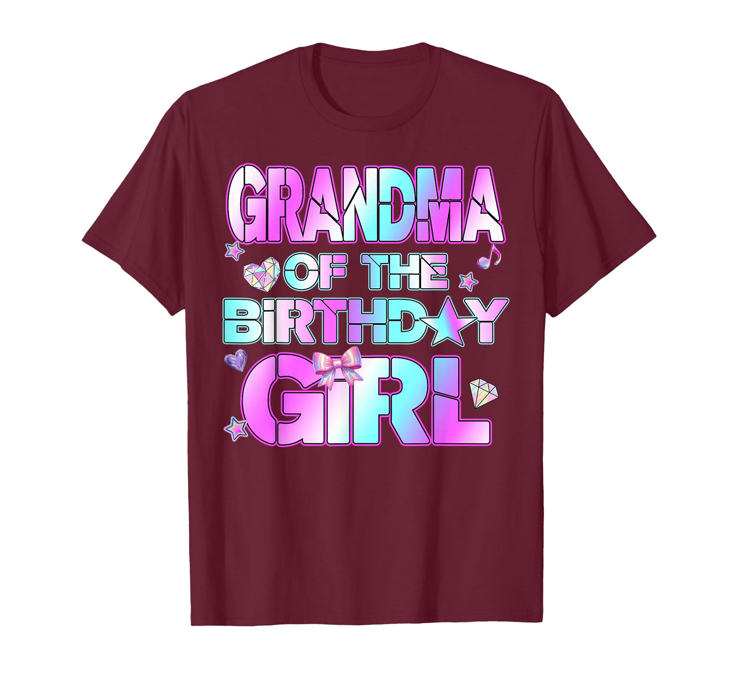 Grandma The Birthday Girl Kpop Family Birthday Party Girls T-Shirt
