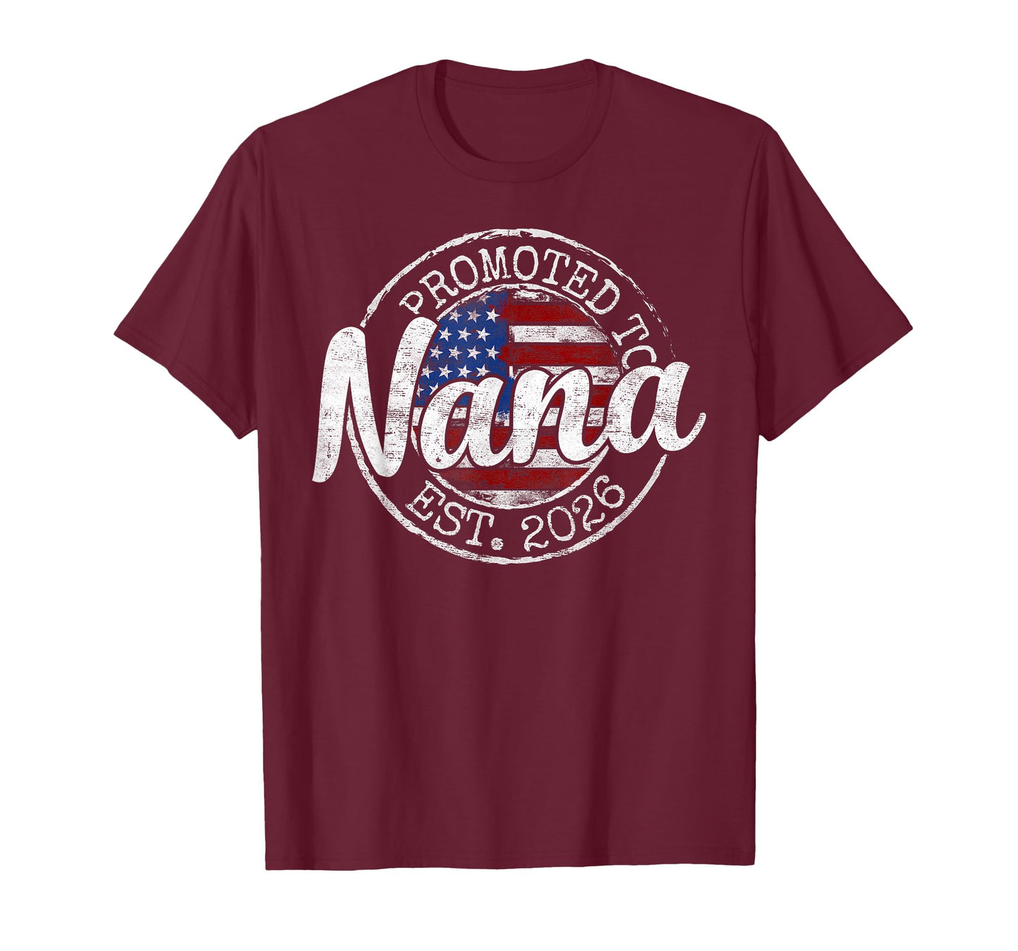 Promoted to Nana Est 2026 Stamp First Time Grandma to Be T-Shirt