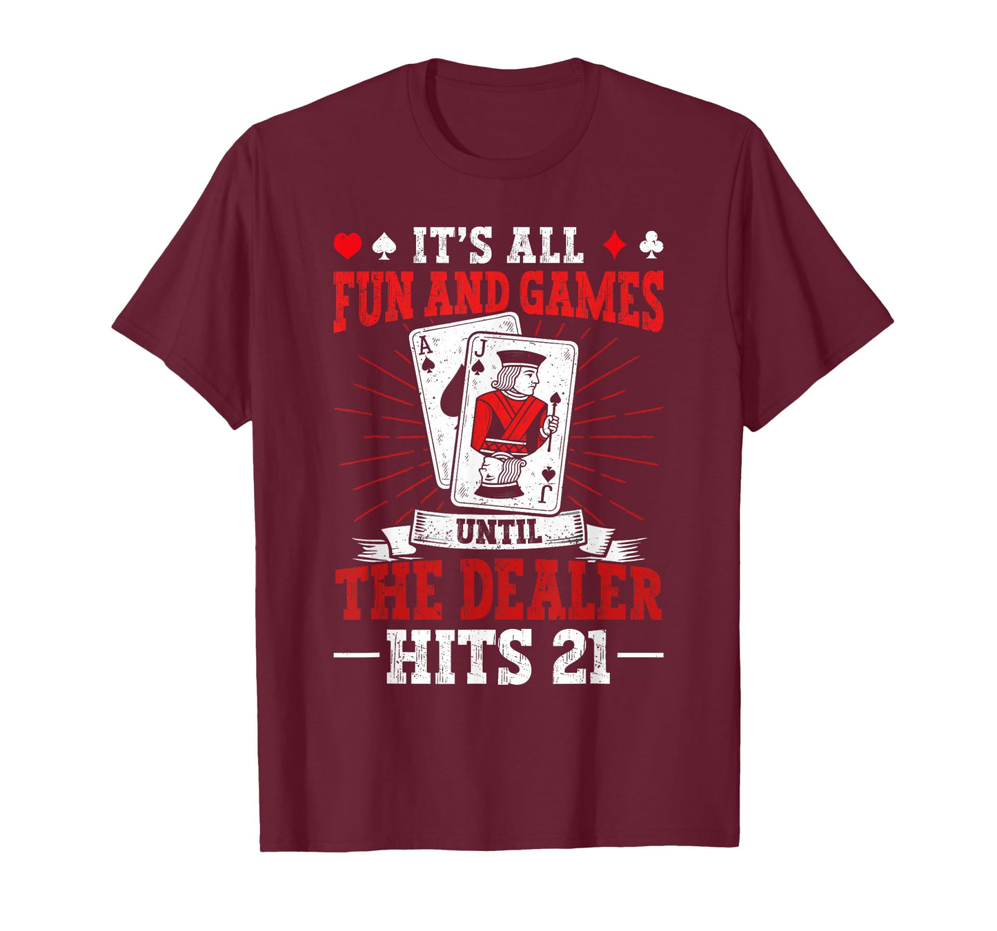 Blackjack Black Jack Funny Casino Card Game T-Shirt
