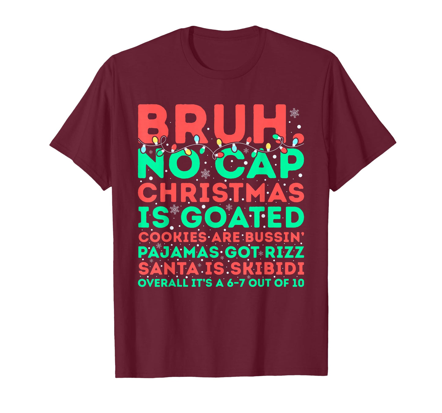 Funny Middle School Gen Alpha Slang Skibidi Rizz Christmas T-Shirt