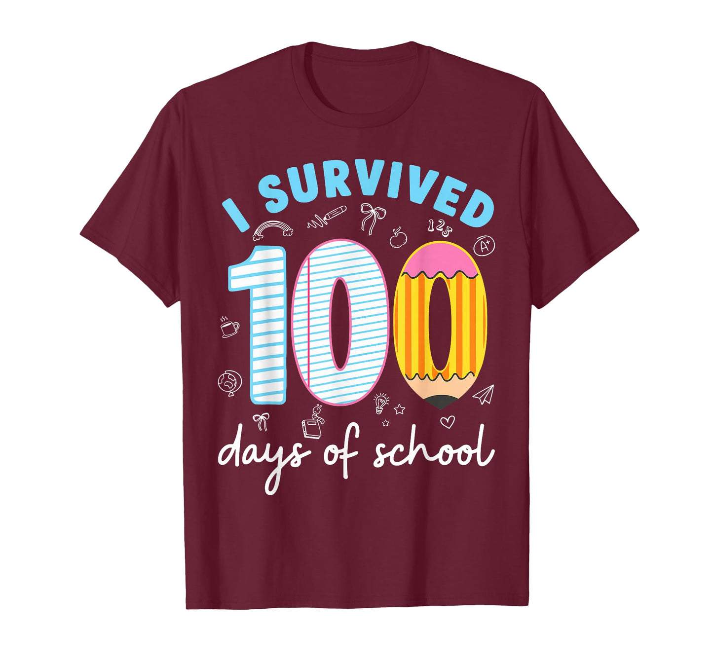 I Survived 100 Days of School Funny Meme Teacher Student T-Shirt