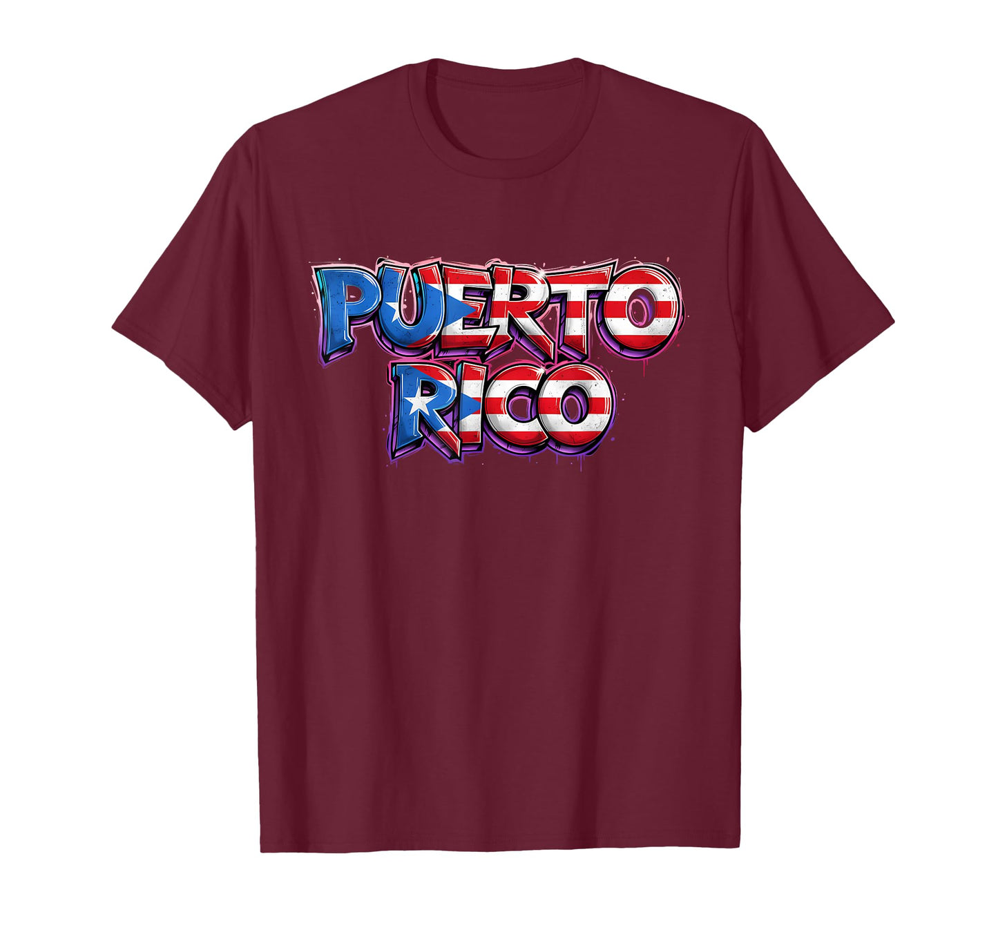 Flag Puerto Rico Graffiti Boricua Taino Funny Puerto Rico T-Shirt