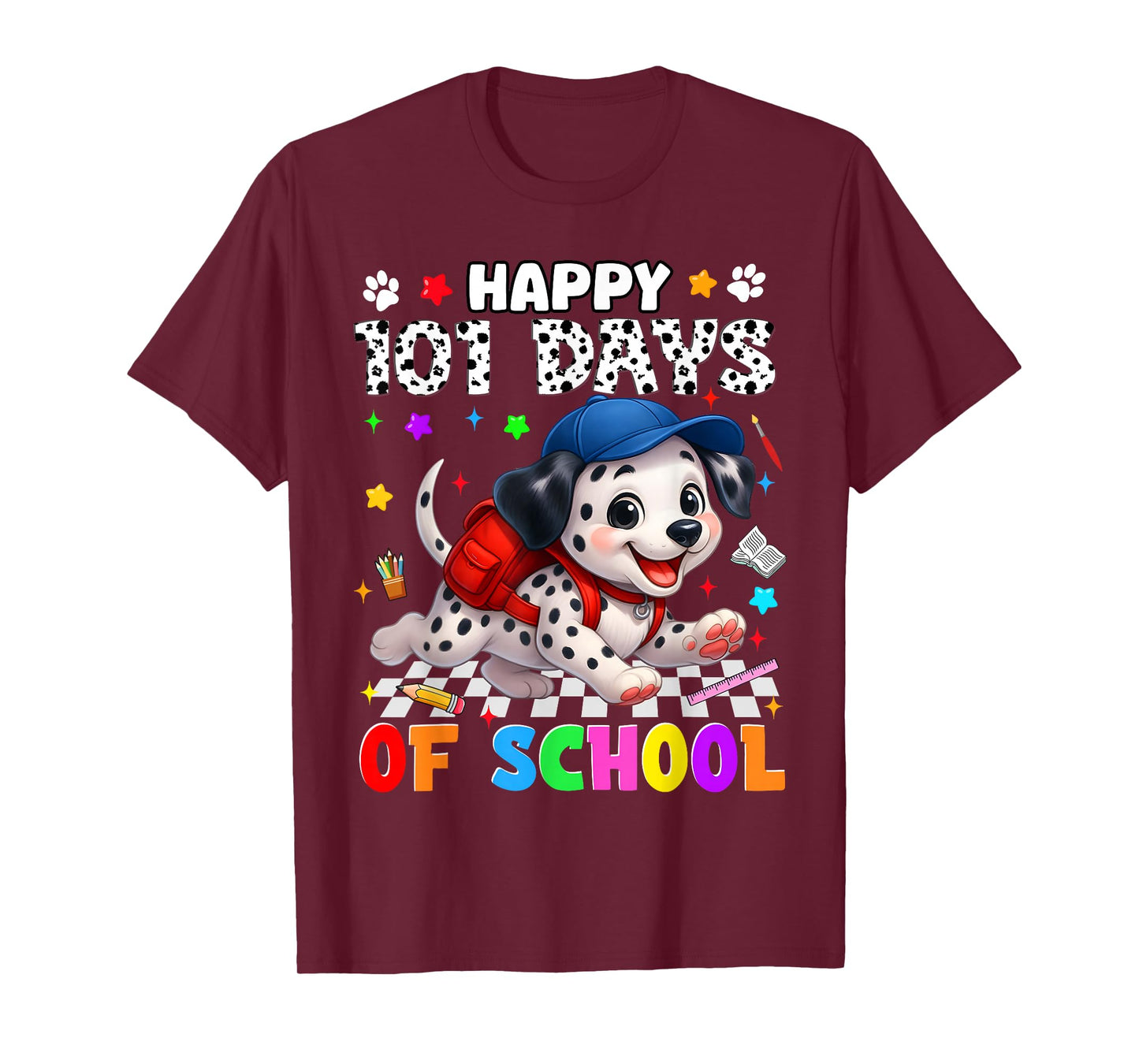 Happy 101 Days of School Dog 100th Day Teacher Boy T-Shirt