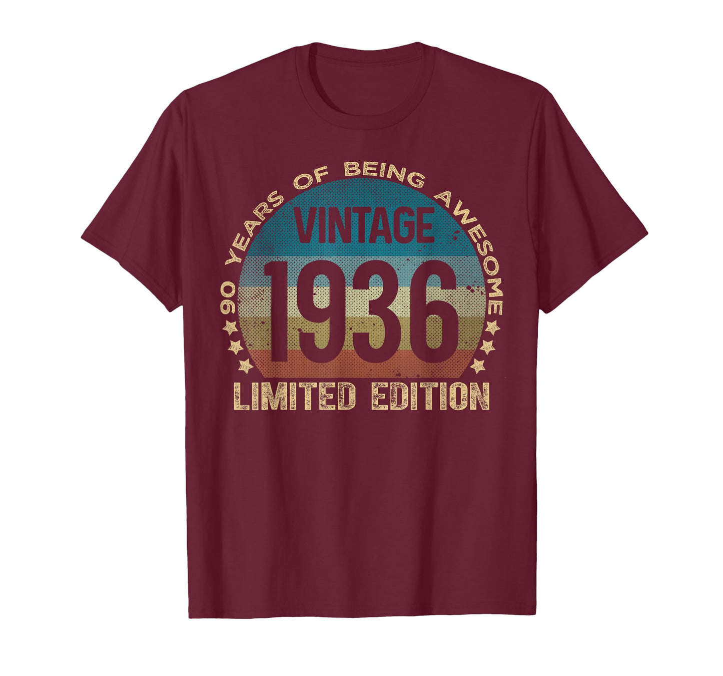 90 Year Old Gifts Vintage 1936 Limited Edition 90th Birthday T-Shirt