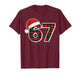 67 Meme Funny Christmas Red Plaid Xmas Pajamas Slang Kids T-Shirt