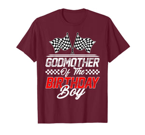 Race Car Godmother of The Birthday Boy Racing Family T-Shirt